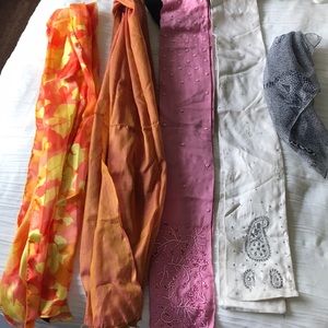 Multiple scarves